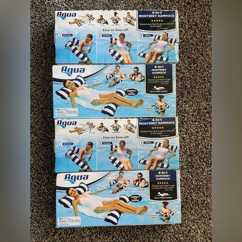 4 Aqua 4-in-1 Monterey Hammock Pool Float